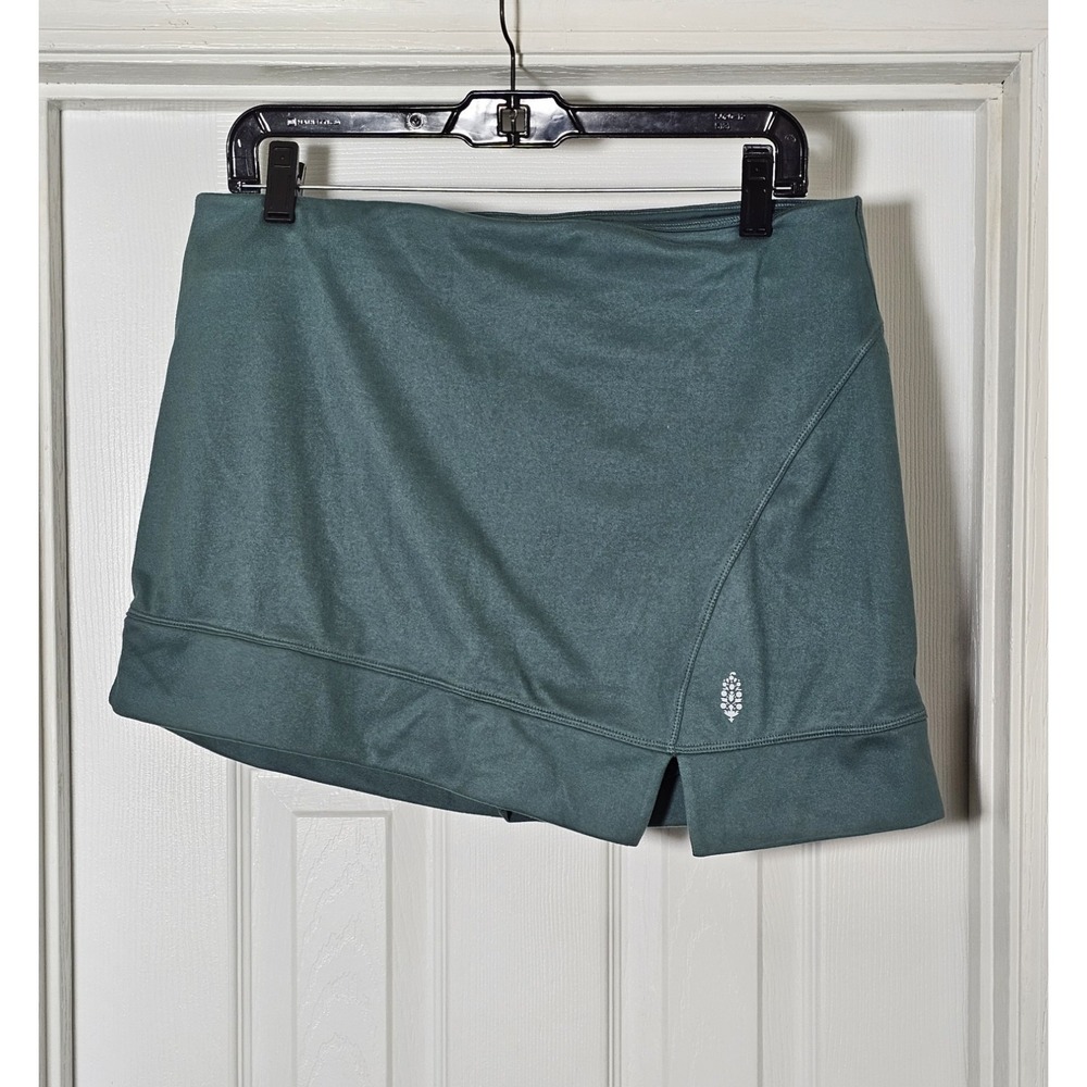 Free People Skort Size Large Green Soft‎ Cotton Logo